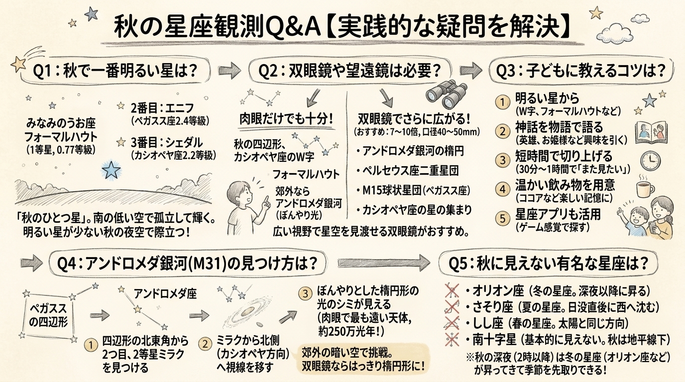 秋の星座観測Q&A【実践的な疑問を解決】の図解